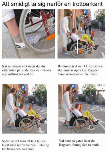 Att smidigt ta sig nedf&ouml;r en trottoarkant