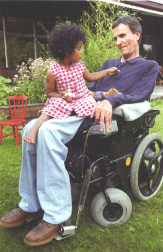 Photograph of Dr. Adolf Ratzka together with daughter, Katharina.